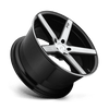 Milan - 18in, Cast Aluminum, Gloss Black Brushed, 18X8, 5X4.5, 40mm, 885463878539,, 885463878539