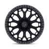 Talon - 17in, Cast Aluminum, Gloss Black W/ Gunmetal Lip, 17X8.5, 6X5.5, 25mm, 194933425334, SAEJ2530, 194933425334