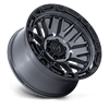 Rail - 17in, Cast Aluminum, Gloss Gunmetal W/ G-Blk Lip, 17X9, 6X5.5, 1mm, 194933403141, SAEJ2530, 194933403141