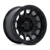 Fortress - 17in, Cast Aluminum, Matte Black W/ Gloss Black Lip, 17X8.5, 6X5.5, 0mm, 194933390779, SAE J2530 JWL VIA, 194933390779