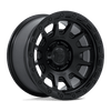 Fortress - 17in, Cast Aluminum, Matte Black W/ Gloss Black Lip, 17X8.5, 6X5.5, 0mm, 194933390779, SAE J2530 JWL VIA, 194933390779