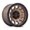 Fortress - 17in, Cast Aluminum, Matte Bronze W Gloss Black Lip, 17X8.5, 5X5.0, 25mm, 194933390366, SAE J2530 JWL VIA, 194933390366