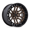 Celsius - 17in, Cast Aluminum, Matte Bronze W/ M-Blk Lip, 17X9, 6X135, 1mm, 194933368020, SAE J2530 JWL VIA, 194933368020