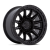 Piston - 20in, Cast Aluminum, Blackout W/ Gloss Black Lip, 20X10, 6X135, -18mm, 194933342006, SAE J2530 JWL VIA, 194933342006