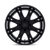 Darkstar - 22in, Cast Aluminum, Matte Black W/ Gloss Black Lip, 22X10, 8X180, -18mm, 194933309726,, 194933309726