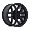 Flux - 17in, Cast Aluminum, Gloss Black, 17X9, 6X5.5, -12mm, 194933331888, SAEJ2530, 194933331888