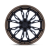 Mutiny - 22in, Fusion Forged, Matte Black W Gloss Bronze Lip, 22X9.5, 6X5.5, 20mm, 194933402052, SAEJ2530, 194933402052
