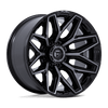 Flux - 22in, Cast Aluminum, Gloss Black Brush Fc Gray Dddt, 22X10, 8X6.5, -18mm, 194933350162, SAEJ2530, 194933350162