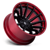 Burn - 22in, Fusion Forged, Matte Black W/ Candy Red Lip, 22X10, 5X5.0, -18mm, 194933324811, SAE J2530 JWL VIA, 194933324811