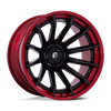 Burn - 20in, Fusion Forged, Matte Black W/ Candy Red Lip, 20X10, 6X5.5, -18mm, 194933324828, SAE J2530 JWL VIA, 194933324828