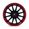Burn - 20in, Fusion Forged, Matte Black W/ Candy Red Lip, 20X10, 6X5.5, -18mm, 194933324828, SAE J2530 JWL VIA, 194933324828
