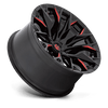 Flame - 20in, Cast Aluminum, Gloss Black Mill W/ Candy Red, 20X9, 5X5.0, 1mm, 194933290543,, 194933290543