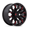 Flame - 20in, Cast Aluminum, Gloss Black Mill W/ Candy Red, 20X9, 6X135, 1mm, 194933290529,, 194933290529