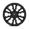 Flame - 20in, Cast Aluminum, Gloss Black Milled, 20X9, 6X5.5, 20mm, 194933196616,, 194933196616