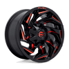 Reaction - 20in, Cast Aluminum, Gloss Black Milled W/ Red Tint, 20X10, 8X170, -18mm, 194933072712,, 194933072712