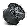 Kicker - 17in, Cast Aluminum, Matte Gunmetal Black Bead Ring, 17X9, 5X5.0, -12mm, 885463875392,, 885463875392