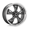 Torq Thrust M - 16in, Cast Aluminum, Anthracite W/ Machined Lip, 16X7, 5X110, 35mm, 885463084510, SAEJ2530, 885463084510