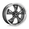 Torq Thrust M - 16in, Cast Aluminum, Anthracite W/ Machined Lip, 16X7, 5X100, 35mm, 885463084497, SAEJ2530, 885463084497
