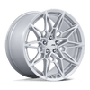Stampede - 19in, Flow Formed Aluminum, Gloss Silver, 19X10, 5X4.5, 35mm, 194933443253, SAEJ2530, 194933443253