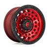 Zephyr - 17in, Cast Aluminum, Candy Red Black Bead Ring, 17X9, 5X5.0, 1mm, 885463864358, SAE J2530 JWL VIA, 885463864358