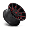 Contra - 20in, Cast Aluminum, Gloss Black Red Tinted Clear, 20X9, 5X4.5/5.0, 1mm, 885463866192, SAE J2530 JWL VIA, 885463866192