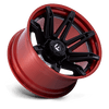 Brawl - 20in, Fusion Forged, Matte Black W/ Candy Red Lip, 20X10, 6X5.5, -18mm, 194933326150,, 194933326150