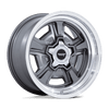 Marauder - 18in, Cast Aluminum, Anthracite W/ Diamond Cut Lip, 18X9, 5X5.5, 0mm, 194933361861, SAE J2530 JWL VIA, 194933361861
