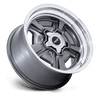 Marauder - 18in, Cast Aluminum, Anthracite W/ Diamond Cut Lip, 18X9, 5X5.5, 0mm, 194933361861, SAE J2530 JWL VIA, 194933361861