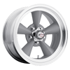 TT O - 17in, Cast Aluminum, Vintage Silver W/ Machined Lip, 17X7, 5X5.0, 0mm, 885463235875, SAE, 885463235875