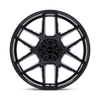 Rise - 22in, Cast Aluminum, Gloss Black, 22X9.5, 5X115, 15mm, 194933386062, SAE J2530 JWL VIA, 194933386062
