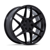 Rise - 20in, Cast Aluminum, Gloss Black, 20X9, 5X4.5, 35mm, 194933386123, SAE J2530 JWL VIA, 194933386123