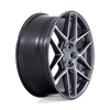Rise - 22in, Cast Aluminum, Anthracite W/ Machined Face, 22X10.5, 5X112, 38mm, 194933386277, SAE J2530 JWL VIA, 194933386277