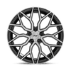 Mazzanti - 20in, Cast Aluminum, Gloss Black Brushed Face, 20X9, 5X120, 35mm, 194933075157,, 194933075157