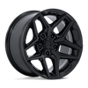 Flux - 17in, Cast Aluminum, Gloss Black, 17X9, 5X5.0, -12mm, 194933331925, SAEJ2530, 194933331925