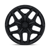 Flux - 17in, Cast Aluminum, Gloss Black, 17X9, 5X5.0, -12mm, 194933331925, SAEJ2530, 194933331925
