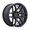 Flux - 20in, Cast Aluminum, Gloss Black Brush Fc Gray Dddt, 20X10, 6X5.5, -18mm, 194933309269, SAEJ2530, 194933309269
