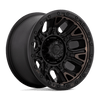 Traction - 17in, Cast Aluminum, Matte Black W Double Dark Tint, 17X9, 5X5.0, -12mm, 194933196517, SAE J2530 JWL VIA, 194933196517