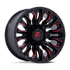 Flame - 20in, Cast Aluminum, Gloss Black Mill W/ Candy Red, 20X9, 8X180, 20mm, 194933319718,, 194933319718