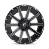 Contra - 22in, Cast Aluminum, Gloss Black Milled, 22X12, 6X135/5.5, -43mm, 885463860213, SAE J2530 JWL VIA, 885463860213