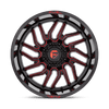 Hurricane - 22in, Cast Aluminum, Gloss Black Milled Red Tint, 22X12, 8X6.5, -44mm, 194933186778,, 194933186778