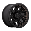 Traction - 17in, Cast Aluminum, Matte Black W Double Dark Tint, 17X9, 5X5.0, 1mm, 194933196500, SAE J2530 JWL VIA, 194933196500