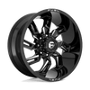 Lockdown - 22in, Cast Aluminum, Gloss Black Milled, 22X10, 5X5.0, -18mm, 194933023080,, 194933023080