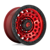Zephyr - 17in, Cast Aluminum, Candy Red Black Bead Ring, 17X9, 5X5.0, -12mm, 885463864341, SAE J2530 JWL VIA, 885463864341
