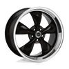 Torq Thrust M - 17in, Cast Aluminum, Gloss Black W/ Machined Lip, 17X8, 5X4.75, 0mm, 761138782113, SAEJ2530, 761138782113
