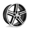 PR148 - 20in, Cast Aluminum, Gloss Black Machined, 20X8, 5X4.75, 0mm, 757558649860, 757558649860