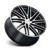 P1C - 17in, Cast Aluminum, Gloss Black W/ Mach Cut Face, 17X8, 5X112, 40mm, 195338031243, 195338031243