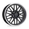 P4C - 18in, Cast Aluminum, Gloss Black W/ Mach Cut Lip, 18X8, 5X115, 40mm, 195338161759, 195338161759