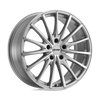 P3A - 18in, Cast Aluminum, Silver W/ Machined Cut Face, 18X8, 5X4.5, 40mm, 195338032738, 195338032738