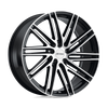 P1C - 18in, Cast Aluminum, Gloss Black W/ Mach Cut Face, 18X8, 5X120, 35mm, 195338032172, 195338032172