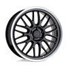 P4C - 16in, Cast Aluminum, Gloss Black W/ Mach Cut Lip, 16X7, 4X100, 40mm, 195338161070, 195338161070